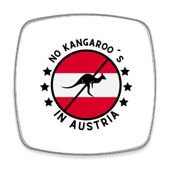 No Kangaroos - Square fridge magnet - white - Front