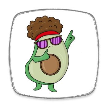 Danse Cool Avacado - Magnet carré - blanc - Devant