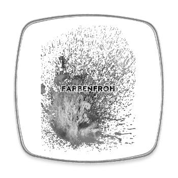 FARBENFROH Splatter Noir - Viereckiger Kühlschrankmagnet - Weiß - Vorne