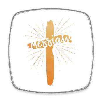 Messiah - Viereckiger Kühlschrankmagnet - Weiß - Vorne