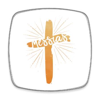 Messias - Viereckiger Kühlschrankmagnet - Weiß - Vorne
