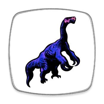 cool Therizinosaurus - Magnet carré - blanc - Devant