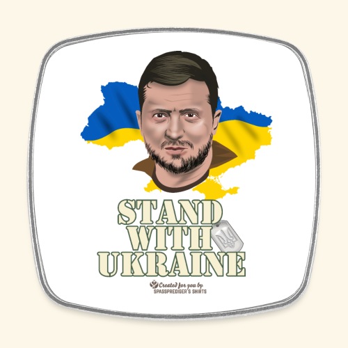 Selenskyj Stand with Ukraine - Viereckiger Kühlschrankmagnet