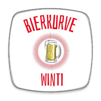 Bierkurve, FC Winterthur, Winterthur - Viereckiger Kühlschrankmagnet - Weiß - Vorne