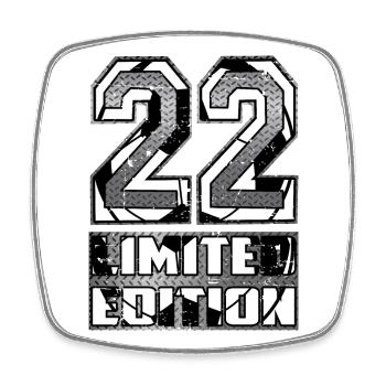 Fußball Limited Edition 22 - Viereckiger Kühlschrankmagnet - Weiß - Vorne