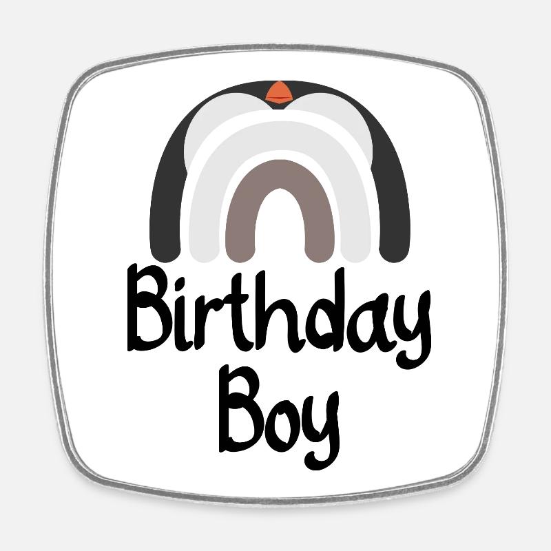 Erdiger Regenbogenbogen - Viereckiger Kühlschrankmagnet - Weiß