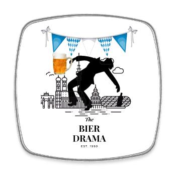 Drame de la bière ART - Magnet carré - blanc - Devant