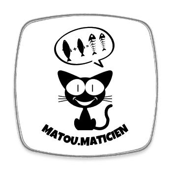 Mathematik, Mathematiker, Mathe-Fan - Viereckiger Kühlschrankmagnet - Weiß - Vorne
