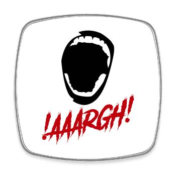 Argh!!! Schreien!!! - Viereckiger Kühlschrankmagnet - Weiß - Vorne