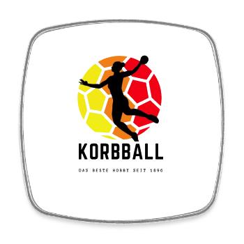 Korbball das beste Hobby seit 1896 - Viereckiger Kühlschrankmagnet - Weiß - Vorne