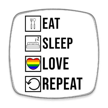 Lgbt Heart Rainbow Lesbian Love Gay Statement - Square fridge magnet - white - Front