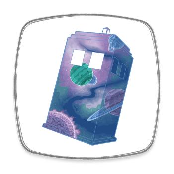 All The Wonders - Square fridge magnet - white - Front