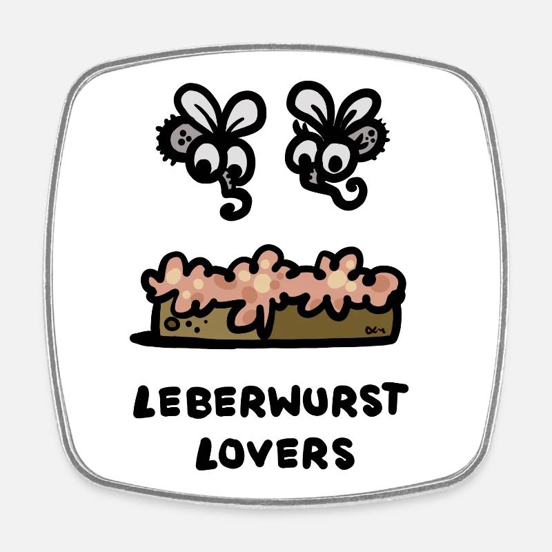 Fly - Square fridge magnet - white