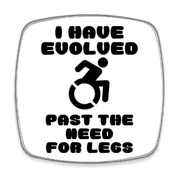 Wheelchair users know better * - Square fridge magnet - white - Front