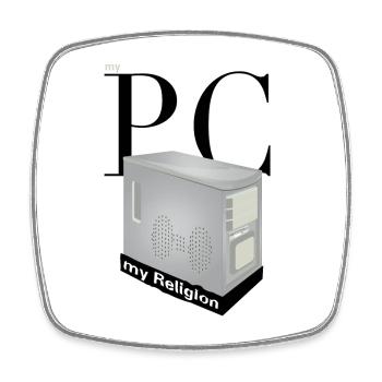 my PC my Religion - Square fridge magnet - white - Front
