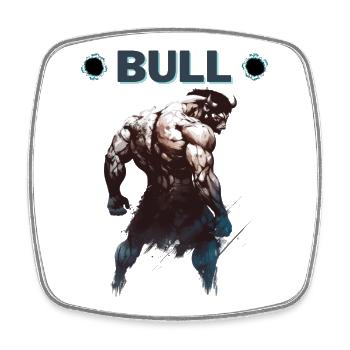 Team Bull - Square fridge magnet - white - Front