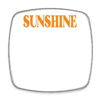 Dicton d’inspiration Sunbeams - Magnet carré - blanc - Devant
