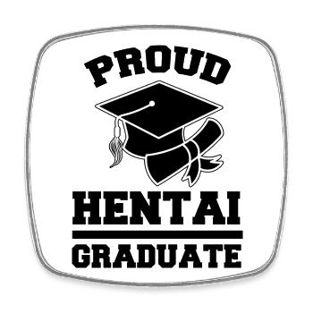 Kanji Statement Nerdy Manga Anime Japan Baka - Square fridge magnet - white - Front