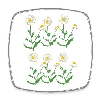 camomile - Square fridge magnet - white - Front