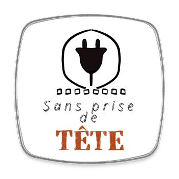 Sans prise de Tête - Magnet carré - blanc - Devant