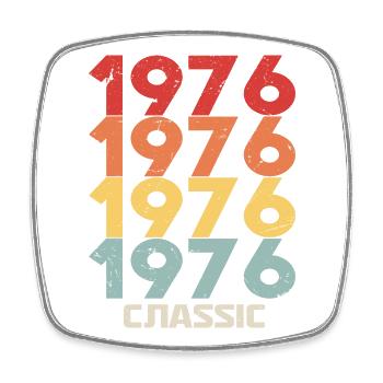 1976 Jubilee in classic vintage style 1976 - Square fridge magnet - white - Front