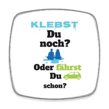 Klimakleber - Klebst du noch? - Viereckiger Kühlschrankmagnet - Weiß - Vorne