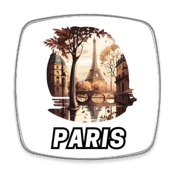 Paris - Magnet carré - blanc - Devant
