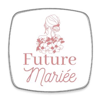 EVJF future mariée. Enterrement vie célibataire - Magnet carré - blanc - Devant