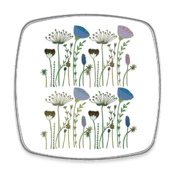 trockenblumen blumenwiese - Viereckiger Kühlschrankmagnet - Weiß - Vorne