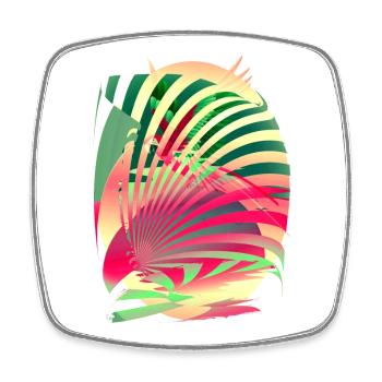 Sun Parrot Summer - Square fridge magnet - white - Front