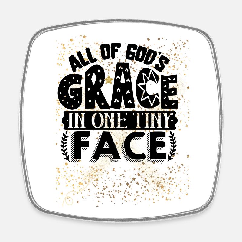 Golden sparkle and glamorous confetti - Square fridge magnet - white