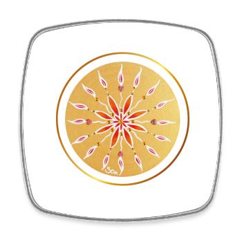 KraftMandala - Sonja Ariel von Staden - Viereckiger Kühlschrankmagnet - Weiß - Vorne
