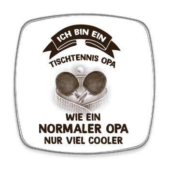 Ich bin ein Tischtennis Opa - Viereckiger Kühlschrankmagnet - Weiß - Vorne