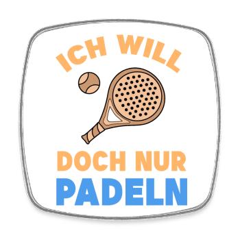 Player Racket Tournament Statement Sport Balls - Square fridge magnet - white - Front