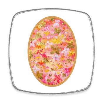 FrühlingsZauberBlüten - Sonja Ariel von Staden - Magnet carré - blanc - Devant
