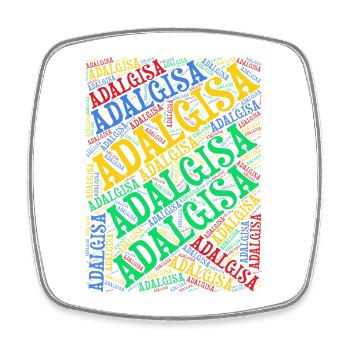 nom du t-shirt Adalgisa word cloud t-shirt - Magnet carré - blanc - Devant