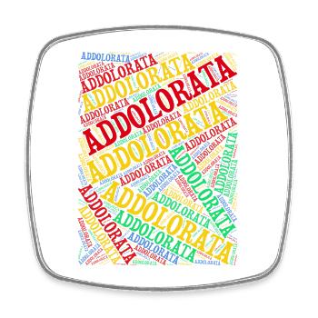 t-shirt Addolorata t-shirt word cloud - Square fridge magnet - white - Front