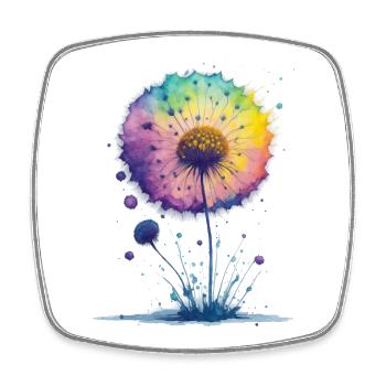 Flower - Square fridge magnet - white - Front