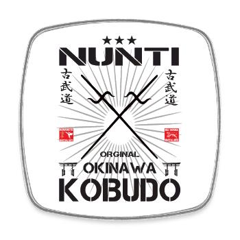 Nunti Okinawa Kobudo Design - Viereckiger Kühlschrankmagnet - Weiß - Vorne