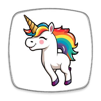Einhorn-Stolz Kinder | LGBTQ | Gay Pride | Niedlich - Viereckiger Kühlschrankmagnet - Weiß - Vorne