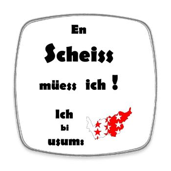 Sternenrote Inselkarte / Wallis - Viereckiger Kühlschrankmagnet - Weiß - Vorne