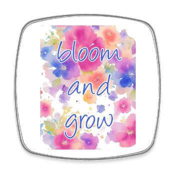 bloom and grow - Square fridge magnet - white - Front