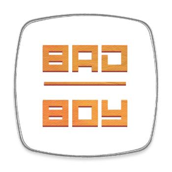 Bad Boy - Magnet carré - blanc - Devant