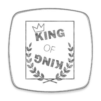 King of King - Magnet carré - blanc - Devant