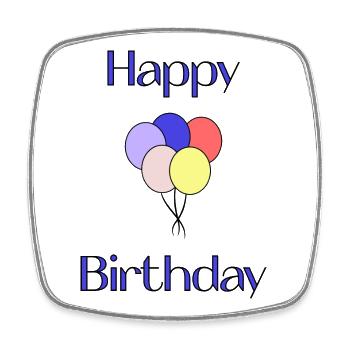 ALLES GUTE ZUM GEBURTSTAG. ALLES GUTE ZUM GEBURTSTAG. JAHRESTAG. - Viereckiger Kühlschrankmagnet - Weiß - Vorne
