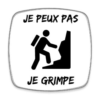 ESCALADE. CLIMB. CLIMBING. ESCALADE. VAN. GRIMPE. - Magnet carré - blanc - Devant