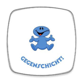 Keine Ahnung, war die andere Schicht/Gegenschicht - Viereckiger Kühlschrankmagnet - Weiß - Vorne