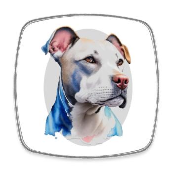 Staff - Square fridge magnet - white - Front