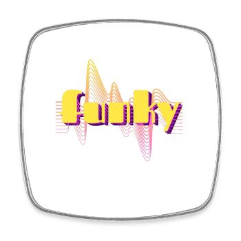 funky - Magnet carré - blanc - Devant