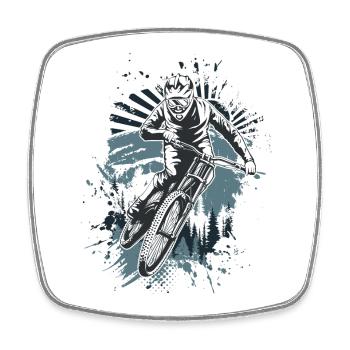 Dirt Trail Rider Splash - Viereckiger Kühlschrankmagnet - Weiß - Vorne